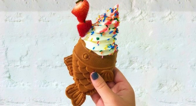 Insta Trend: Ice Cream in Fish Waffle Cones