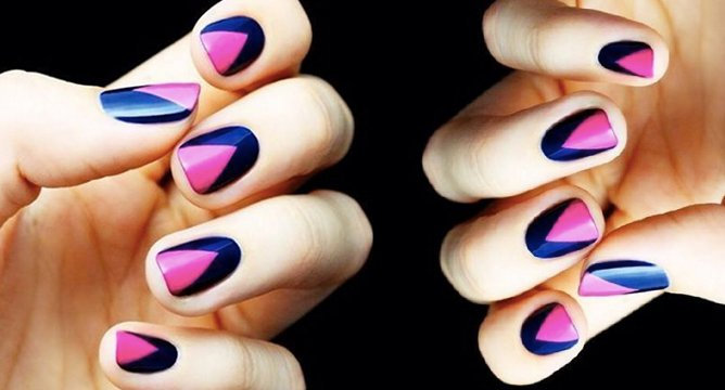 Insta Trend: Color Block Nails