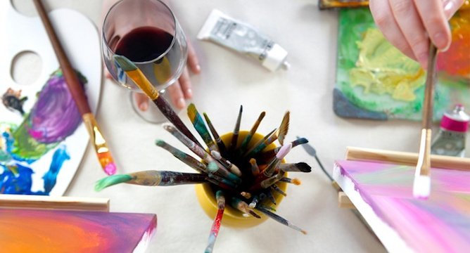 How To Throw A Wine & Paint Party At Home