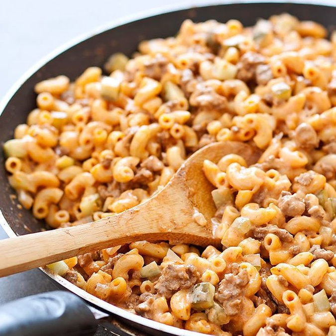 Healthier Cheeseburger Mac