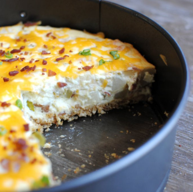 Thanksgiving Dinner Inspo: Loaded Potato Cheesecake