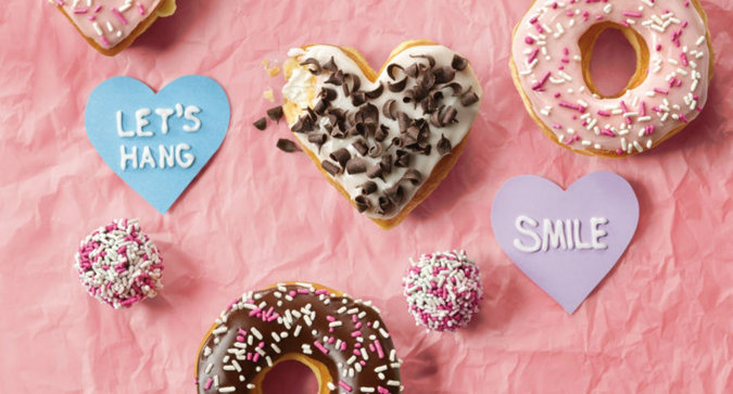 Dunkin' Donuts is Dropping Heart-Shaped Donuts