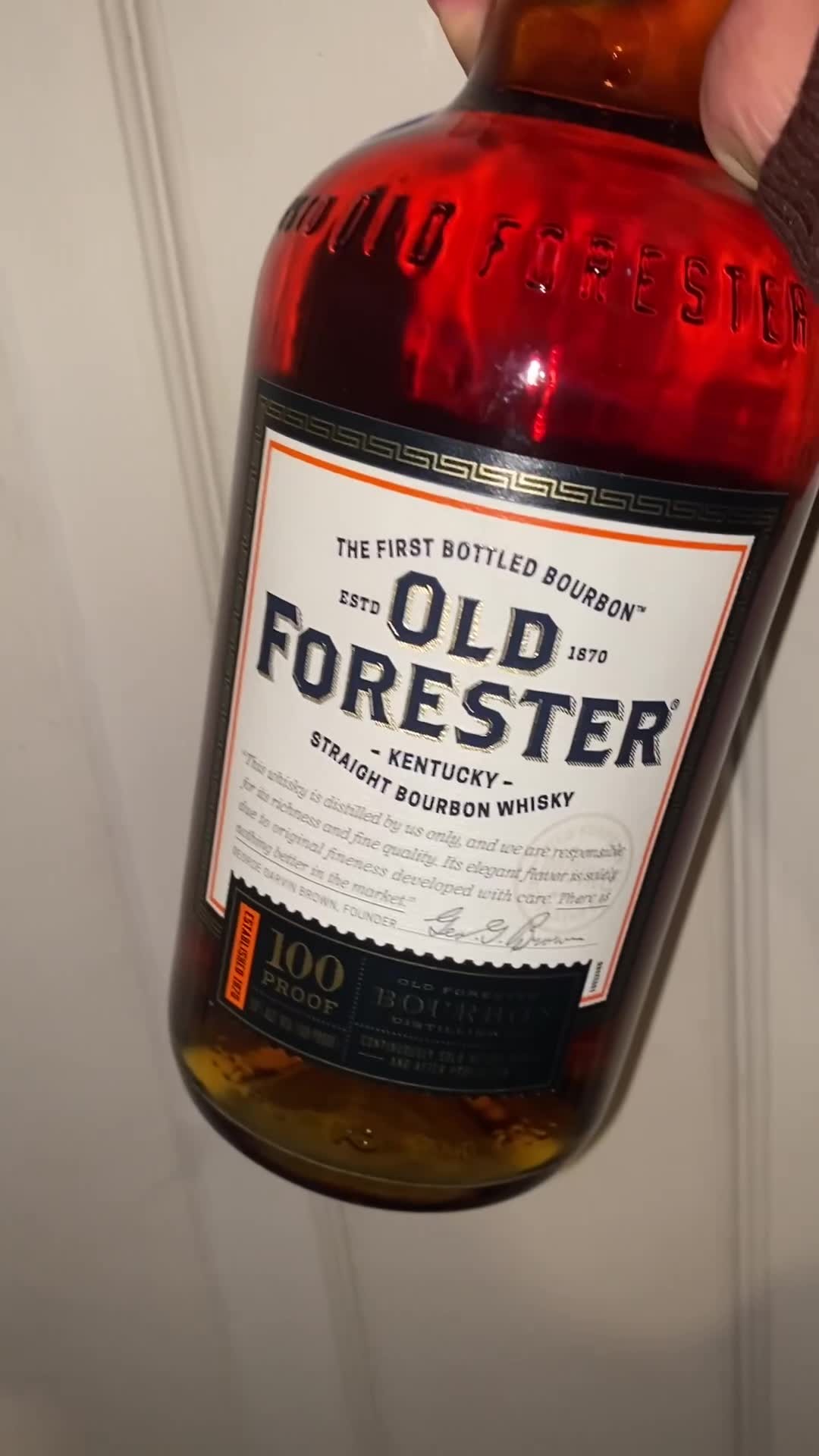 Old Forester 86 Proof Bourbon Whisky