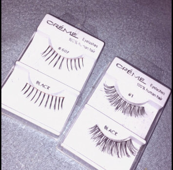 Photo of 6 Pairs Crème 100% Human Hair Natural False Eyelash Extensions Black #20 Dark Full Lashes uploaded by Liceny Z.