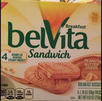Photo of Nabisco belVita Sandwich Breakfast Biscuits Peanut Butter uploaded by Nadia T.