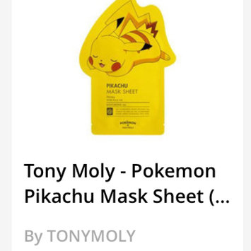Photo of Tony Moly - Pokemon Pikachu Mask Sheet (Moisturizing) 1pc 21g uploaded by Mary M.