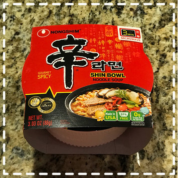 Photo of Nongshim Shin Bowl Noodle Soup Gourmet Spicy uploaded by Himali B.