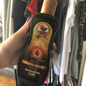Photo of Australian Gold Sunscreen Spray Gel with Instant Bronzer SPF 4 - 8 oz uploaded by Rosine R.