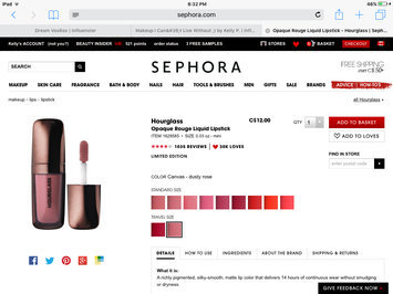 Photo of Hourglass Opaque Rouge Liquid Lipstick uploaded by Kelly P.