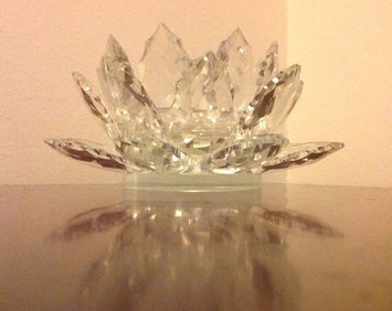 Photo of Godinger Dublin CrystalA Lotus Pillar Candle Holder with Candle uploaded by Kathleen F.