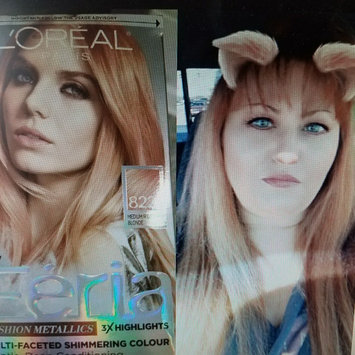 Photo of Feria Multi-Faceted Shimmering Colour Fashion Metallics 822 Medium Iridescent Blonde Hair Color 1 kt Box uploaded by shirley s.