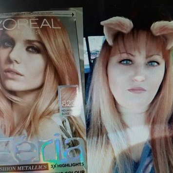Photo of Feria Multi-Faceted Shimmering Colour Fashion Metallics 822 Medium Iridescent Blonde Hair Color 1 kt Box uploaded by shirley s.