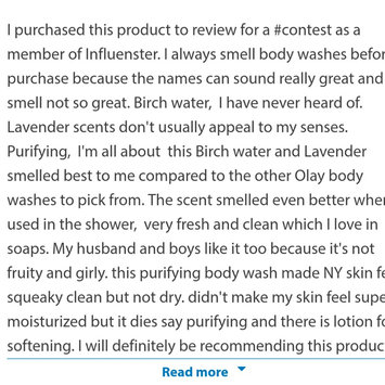 Photo of Fresh Outlast Olay Fresh Outlast Purifying Birch & Lavender Body Wash 22 oz uploaded by Melissa R.