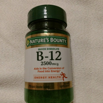 Photo of Natures Bounty Vitamin B-12 2500 mcg Quick Dissolve Tablets, Natural Cherry Flavor, 75 ea uploaded by Sharon K.