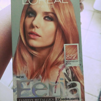 Photo of Feria Multi-Faceted Shimmering Colour Fashion Metallics 822 Medium Iridescent Blonde Hair Color 1 kt Box uploaded by Valerie H.