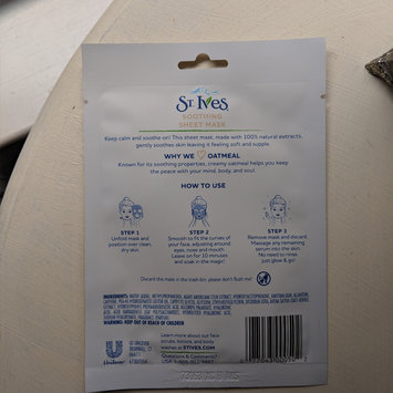 Photo of St. Ives Soothing Oatmeal Sheet Mask uploaded by Emily V.