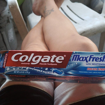 Photo of Colgate® MaxFresh® with WHITENING BREATH STRIPS Liquid Toothpaste Cool Mint uploaded by Erica P.