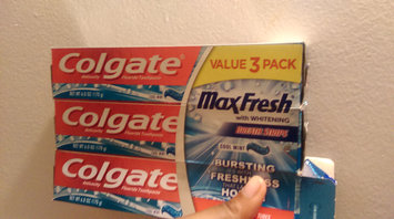 Photo of Colgate® MaxFresh® with WHITENING MINI BREATH STRIPS Toothpaste Cool Mint uploaded by Emoni F.