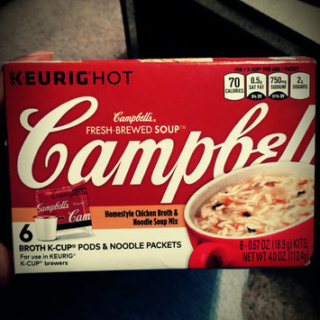 Photo of Campbell's® Fresh-Brewed Soup Homestyle Chicken Broth & Noodle Soup Mix Coffee Podss uploaded by Rashika J.