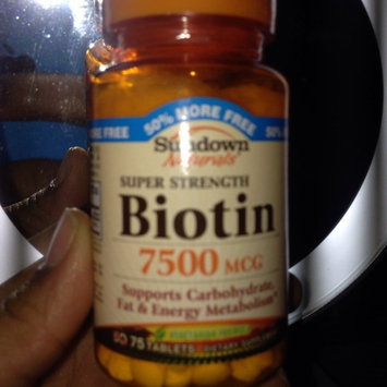 Photo of Sundown Naturals Super Strength Biotin Tablets - 75 CT uploaded by Kyra H.