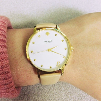 Photo of kate spade new york Women's Monogram Metro Mint Splash Leather Strap Watch 34mm KSW1100 uploaded by Allisa B.