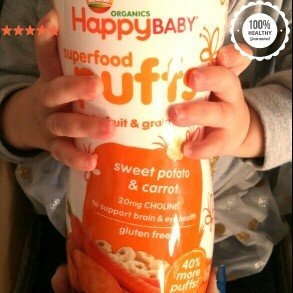 Photo of HappyBaby Organic Gluten Free Finger Food for Babies Sweet Potato Puffs uploaded by Allison D.
