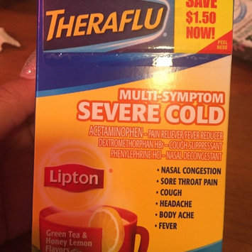 Photo of Theraflu Multi-Symptom Severe Cold Packets Lipton Green Tea & Honey Lemon Flavors - 6 CT uploaded by Tantanea J.