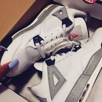 Photo of Air Jordan 4 Retro OG Kids' Shoe, by Nike Size 3.5Y (White) uploaded by Sierra P.