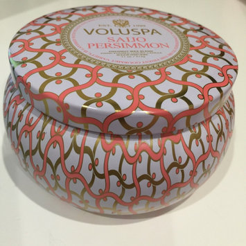 Photo of Voluspa Maison Blanc Saijo Persimmon 2 Wick Printed Tin Candle uploaded by Peach Island O.