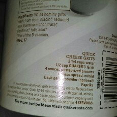 Photo of Quaker® Quick Grits Original uploaded by Sovina S.