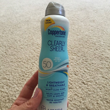 Photo of Coppertone® Clearly Sheer® Broad Spectrum SPF 50 Sunscreen Spray 5 oz. Aerosol Can uploaded by Rachel S.