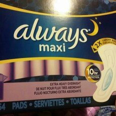 Photo of Always Maxi Size 5 Extra Heavy Overnight Pads with Wings Unscented uploaded by Alicia H.