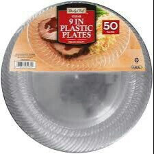 Photo of Daily Chef Clear Plastic Plates, 6.25