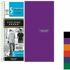 Photo of Mead Products Five Star 5 Subject Notebook, Wide Ruled, 200 Sheets uploaded by sherry M.