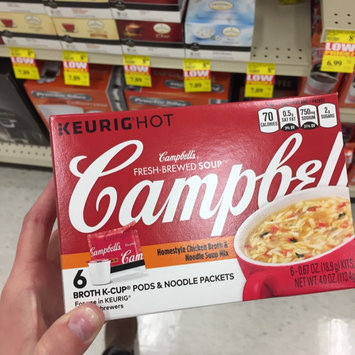 Photo of Campbell's® Fresh-Brewed Soup Homestyle Chicken Broth & Noodle Soup Mix Coffee Podss uploaded by Nicole K.