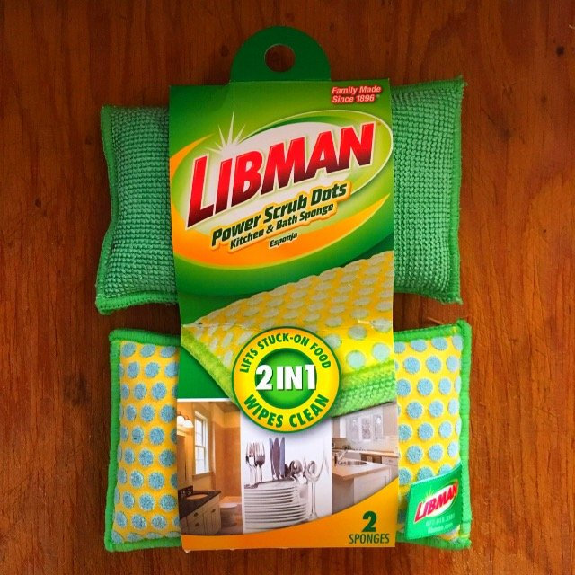 Libman 336 2 In 1 Scrubbing Bubbles Kitchen and Dish Sponge