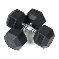 JFit Rubber Coated Hex Dumbbells - 25 lb. Pair
