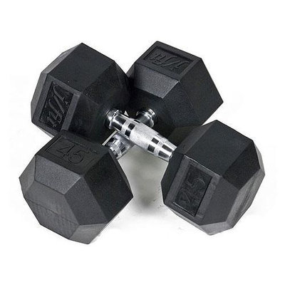 JFit Rubber Coated Hex Dumbbells - 25 lb. Pair