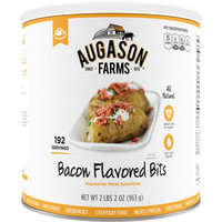 Augason Farms Emergency Food Bacon Bits Vegetarian Meat Substitute, 34 oz
