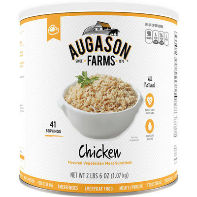 Augason Farms Emergency Food Chicken Vegetarian Meat Substitute, 38 oz