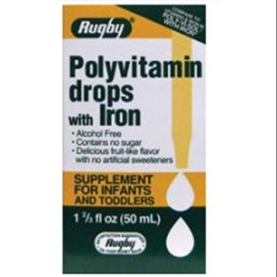Watson Rugby Labs Polyvitamin Drops w/ Iron, 50 ml, Watson Rugby