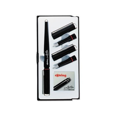 Mitac PARS0205870 - Sanford Rotring ArtPen Calligraphy Pen Set with Three Nibs; Black Cartridges