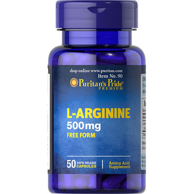 Puritan's Pride 2 Units of L-Arginine 500 mg-50-Capsules