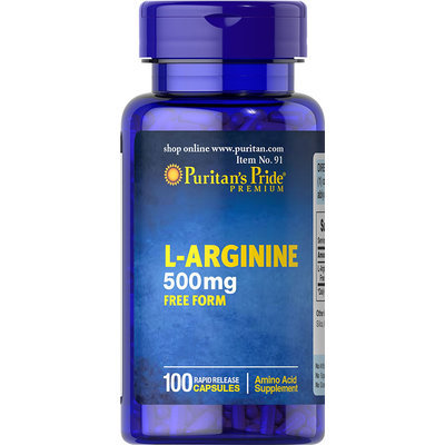 Puritan's Pride 2 Units of L-Arginine 500 mg-100-Capsules