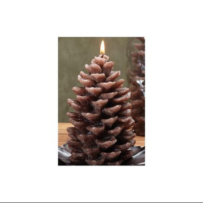Cc Home Furnishings Pack of 6 Unique Pine Cone Shaped Evergreen Scented Candles 6