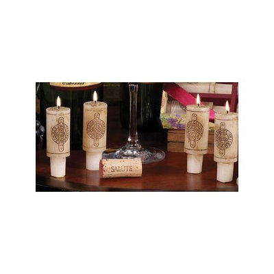 Cc Home Furnishings Set of 6 Wine Country Merlot Scented Cork Candles