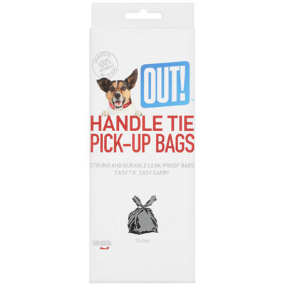Out Pet Waste Pick-Up Handle Tie Bags 50 Count