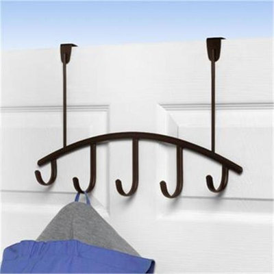 Spectrum Diversified 82024CAT Allegro Over the Door 5 Hook Rack Bronze