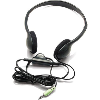 Inland Products 87010 Hdph Lightweight Headphones With Volume Control