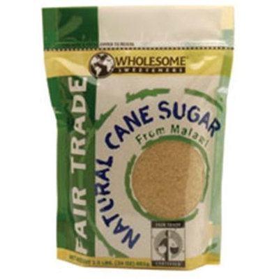 Wholesome Sweetners Fair Trade Natural Cane Sugar 1.5 LB -Pack of 12